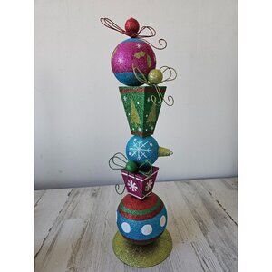 Pier 1 ornament glitter‎ vintage rare Xmas decor centerpiece Bose